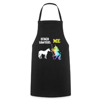 Other Lawyers Me Unicorn Horse - Cooking Apron - black - Front - AI Model Male 185 dark (185cm)