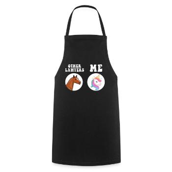 Other Lawyers Me Unicorn Horse - Cooking Apron - black - Front - AI Model Male 185 dark (185cm)