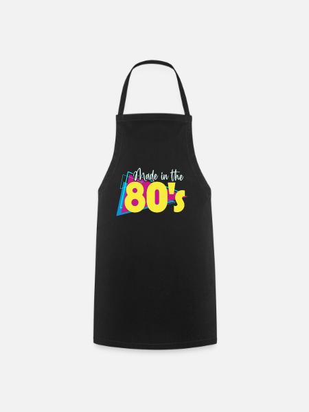 80er Die Musik der 80er - Kochschürze - Schwarz