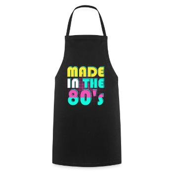 80's The 80s Music - Cooking Apron - black - Front - AI Model Male 185 dark (185cm)