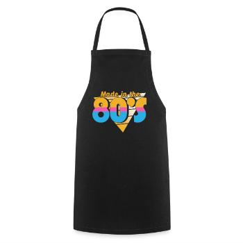 80's The 80s Music - Cooking Apron - black - Front - AI Model Male 185 dark (185cm)
