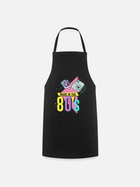 80er Die Musik der 80er - Kochschürze - Schwarz