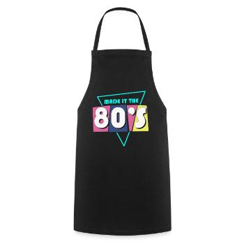 80's The 80s Music - Cooking Apron - black - Front - AI Model Male 185 dark (185cm)