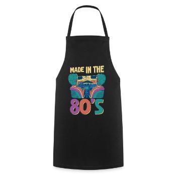 80's The 80s Music - Cooking Apron - black - Front - AI Model Male 185 dark (185cm)