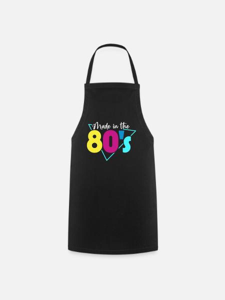 80er Die Musik der 80er - Kochschürze - Schwarz
