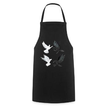Funny Bird Watcher Birding Watching - Cooking Apron - black - Front - AI Model Male 185 dark (185cm)