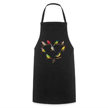 Funny Bird Watcher Birding Watching - Cooking Apron - black - Front - AI Model Male 185 dark (185cm)