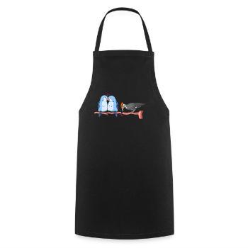 Funny Bird Watcher Birding Watching - Cooking Apron - black - Front - AI Model Male 185 dark (185cm)
