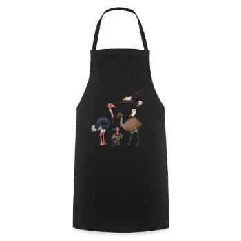 Funny Bird Watcher Birding Watching - Cooking Apron - black - Front - AI Model Male 185 dark (185cm)