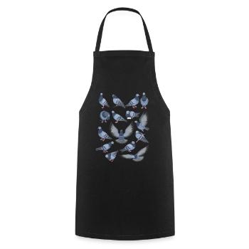 Funny Bird Watcher Birding Watching - Cooking Apron - black - Front - AI Model Male 185 dark (185cm)