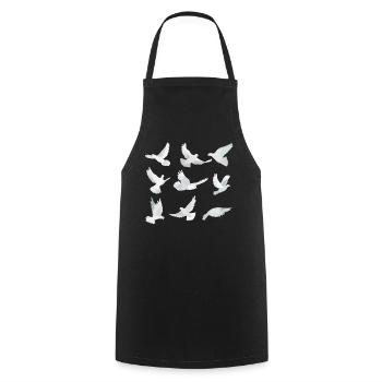 Funny Bird Watcher Birding Watching - Cooking Apron - black - Front - AI Model Male 185 dark (185cm)