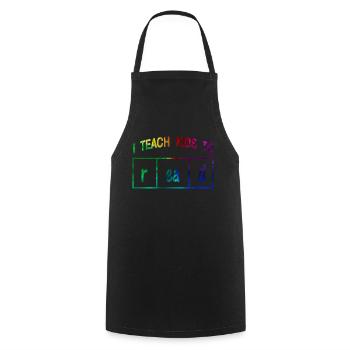 J’apprends aux enfants à lire les professeurs de sciences Lecture - Tablier de cuisine - noir - Devant - AI Model Male 185 dark (185cm)