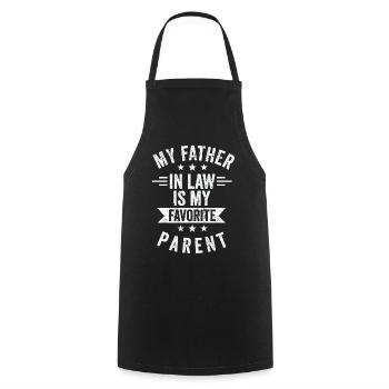 Mon beau-père est mon parent préféré - Tablier de cuisine - noir - Devant - AI Model Male 185 dark (185cm)