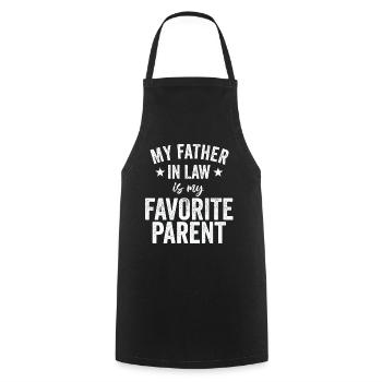 Mon beau-père est mon parent préféré - Tablier de cuisine - noir - Devant - AI Model Male 185 dark (185cm)