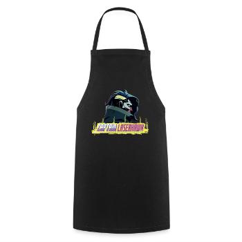 Captain Laserhawk Blood Dragon Dolph Laserhawk - Cooking Apron - black - Front - AI Model Male 185 dark (185cm)