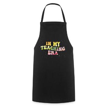 In My Teaching Era Teaching - Cooking Apron - black - Front - AI Model Male 185 dark (185cm)