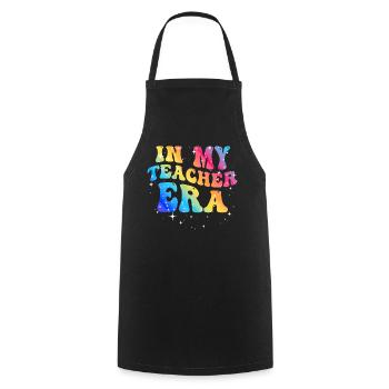In My Teaching Era Teaching - Cooking Apron - black - Front - AI Model Male 185 dark (185cm)
