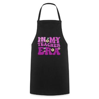In My Teaching Era Teaching - Cooking Apron - black - Front - AI Model Male 185 dark (185cm)