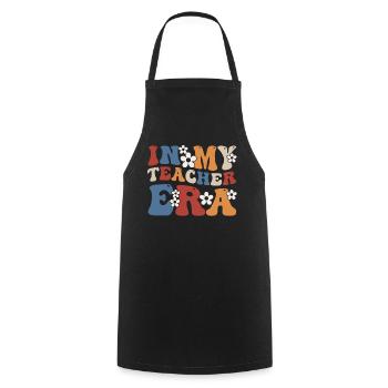 In My Teaching Era Teaching - Cooking Apron - black - Front - AI Model Male 185 dark (185cm)