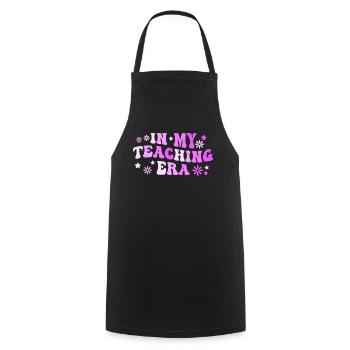In My Teaching Era Teaching - Cooking Apron - black - Front - AI Model Male 185 dark (185cm)