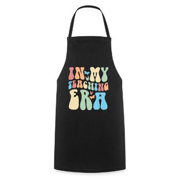 In My Teaching Era Teaching - Cooking Apron - black - Front - AI Model Male 185 dark (185cm)