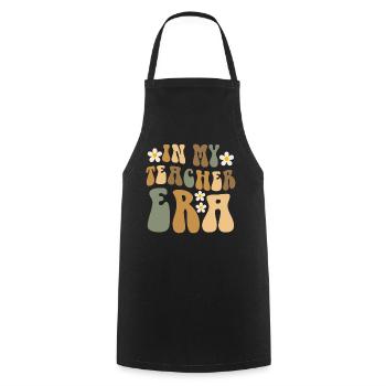 In My Teaching Era Teaching - Cooking Apron - black - Front - AI Model Male 185 dark (185cm)
