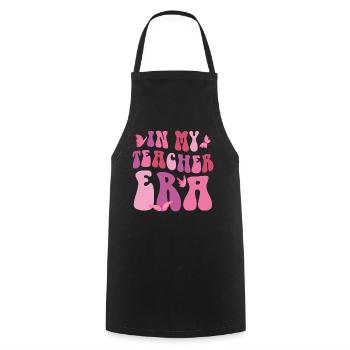 In My Teaching Era Teaching - Cooking Apron - black - Front - AI Model Male 185 dark (185cm)