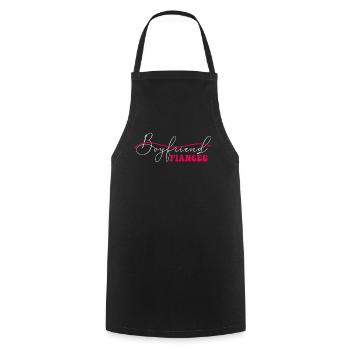 Couple Engagement Engaged Men Funny Fiancee - Cooking Apron - black - Front - AI Model Male 185 dark (185cm)