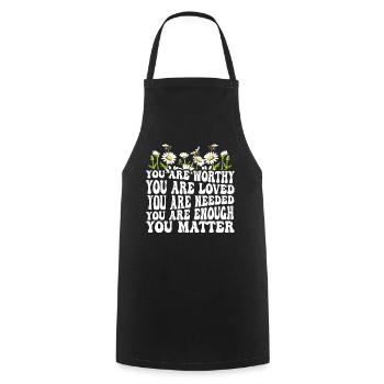 You Matter Kindness Be Kind Groovy Mental Health - Cooking Apron - black - Front - AI Model Male 185 dark (185cm)