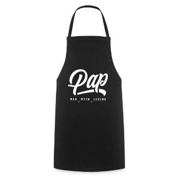 Pap Man Myth Legend Funny Dad Grandpa - Cooking Apron - black - Front - AI Model Male 185 dark (185cm)