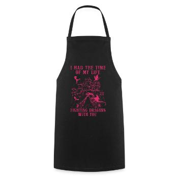 I Had The Time Of My Life Fighting Dragons - Cooking Apron - black - Front - AI Model Male 185 dark (185cm)
