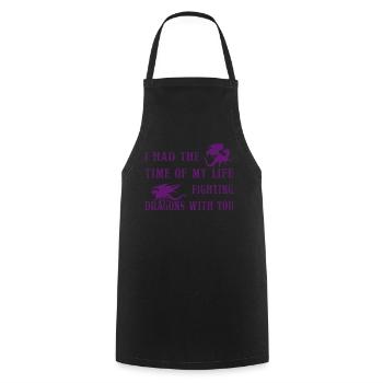 I Had The Time Of My Life Fighting Dragons - Cooking Apron - black - Front - AI Model Male 185 dark (185cm)