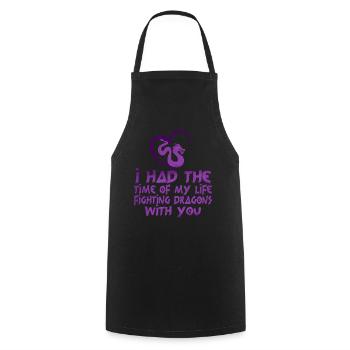 I Had The Time Of My Life Fighting Dragons - Cooking Apron - black - Front - AI Model Male 185 dark (185cm)