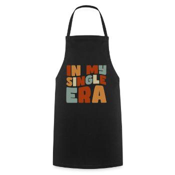 Dans mon ère de célibataire drôle de vie de célibataire - Tablier de cuisine - noir - Devant - AI Model Male 185 dark (185cm)