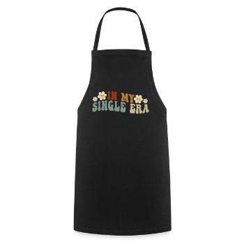 Dans mon ère de célibataire drôle de vie de célibataire - Tablier de cuisine - noir - Devant - AI Model Male 185 dark (185cm)