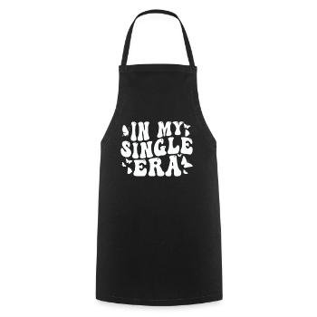 Dans mon ère de célibataire drôle de vie de célibataire - Tablier de cuisine - noir - Devant - AI Model Male 185 dark (185cm)