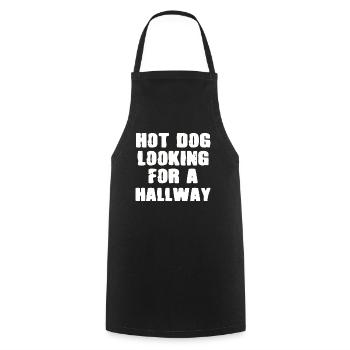 Hot Dog Looking For A Hallway - Cooking Apron - black - Front - AI Model Male 185 dark (185cm)