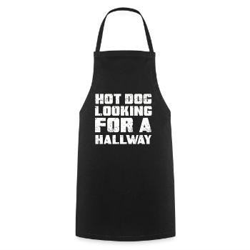 Hot Dog Looking For A Hallway - Cooking Apron - black - Front - AI Model Male 185 dark (185cm)