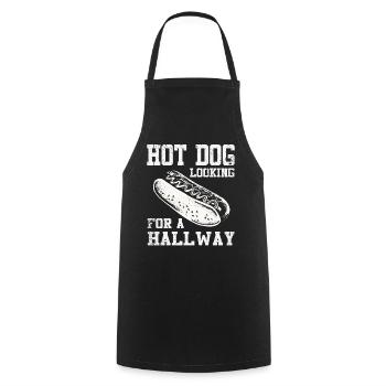 Hot Dog auf der Suche nach einem Flur - Kochschürze - Schwarz - Vorne - AI Model Male 185 dark (185cm)