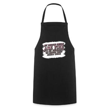 My People Skills Are Just Fine - Cooking Apron - black - Front - AI Model Male 185 dark (185cm)