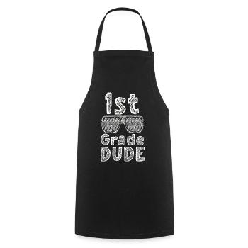 Kindergarten Teacher Funny Student 1st Graduation - Cooking Apron - black - Front - AI Model Male 185 dark (185cm)