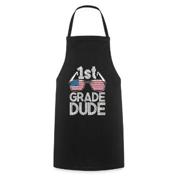 Professeur de maternelle Drôle Étudiant 1er Diplôme - Tablier de cuisine - noir - Devant - AI Model Male 185 dark (185cm)