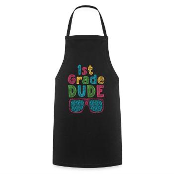 Professeur de maternelle Drôle Étudiant 1er Diplôme - Tablier de cuisine - noir - Devant - AI Model Male 185 dark (185cm)