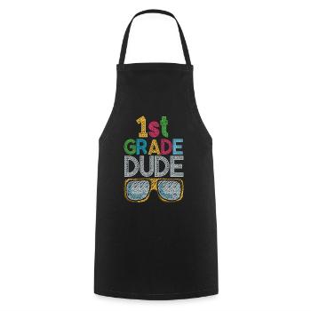 Professeur de maternelle Drôle Étudiant 1er Diplôme - Tablier de cuisine - noir - Devant - AI Model Male 185 dark (185cm)