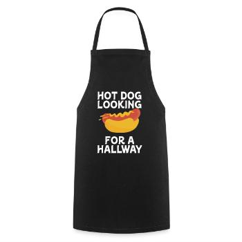 Hot Dog Looking For A Hallway - Cooking Apron - black - Front - AI Model Male 185 dark (185cm)
