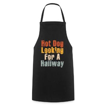 Hot Dog auf der Suche nach einem Flur - Kochschürze - Schwarz - Vorne - AI Model Male 185 dark (185cm)