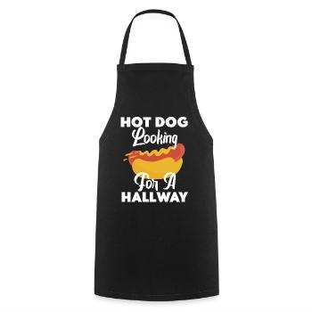 Hot Dog auf der Suche nach einem Flur - Kochschürze - Schwarz - Vorne - AI Model Male 185 dark (185cm)