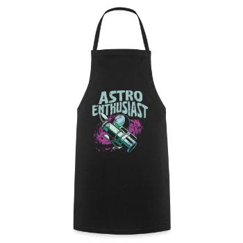 Space Photography Stargazing Telescope Astronomy - Cooking Apron - black - Front - AI Model Male 185 dark (185cm)