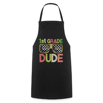 Professeur de maternelle Drôle Étudiant 1er Diplôme - Tablier de cuisine - noir - Devant - AI Model Male 185 dark (185cm)
