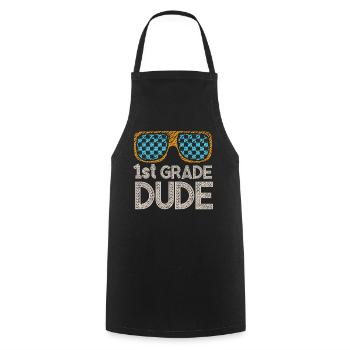 Kindergarten Teacher Funny Student 1st Graduation - Cooking Apron - black - Front - AI Model Male 185 dark (185cm)